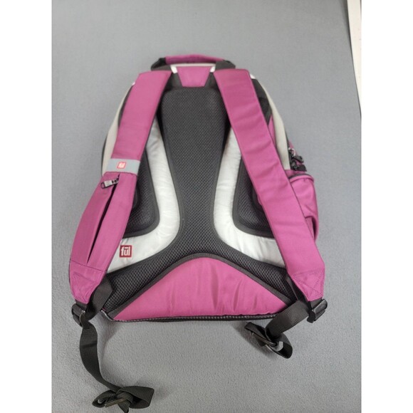 Ful Backpack Pink Gray Laptop Padded Straps School Bag Organizer Pockets - Picture 7 of 13